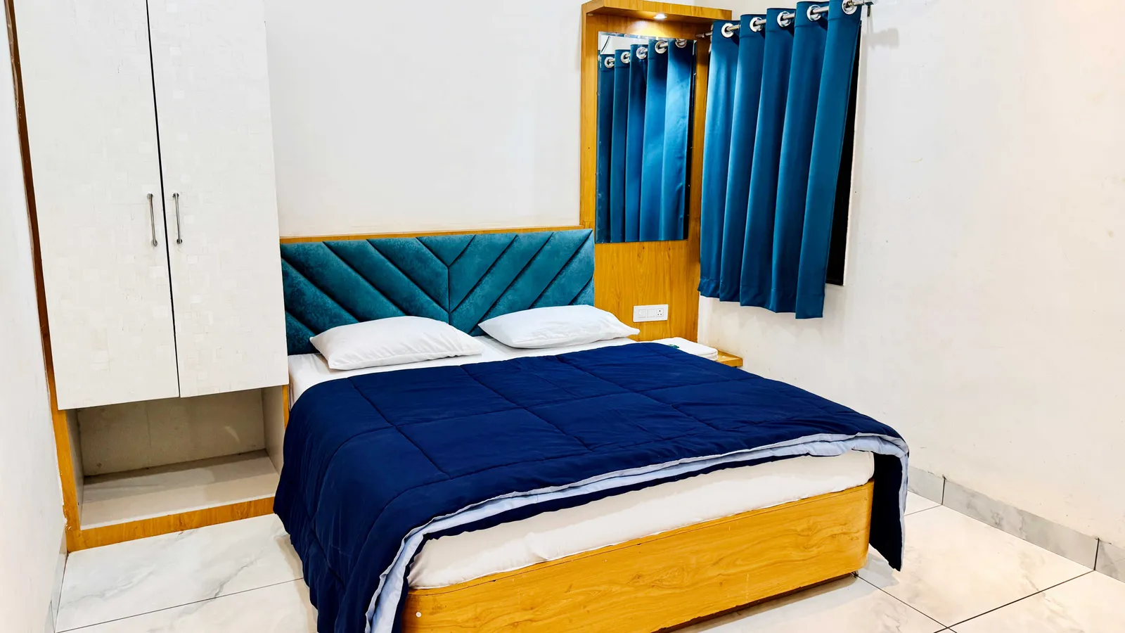 Double Bed Velvet Headboard